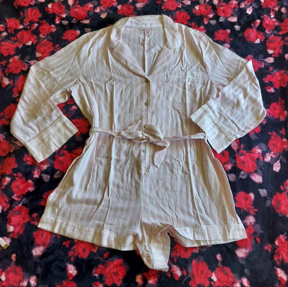 Victoria secret Flanel tie Romper size XL New - Picture 5 of 15